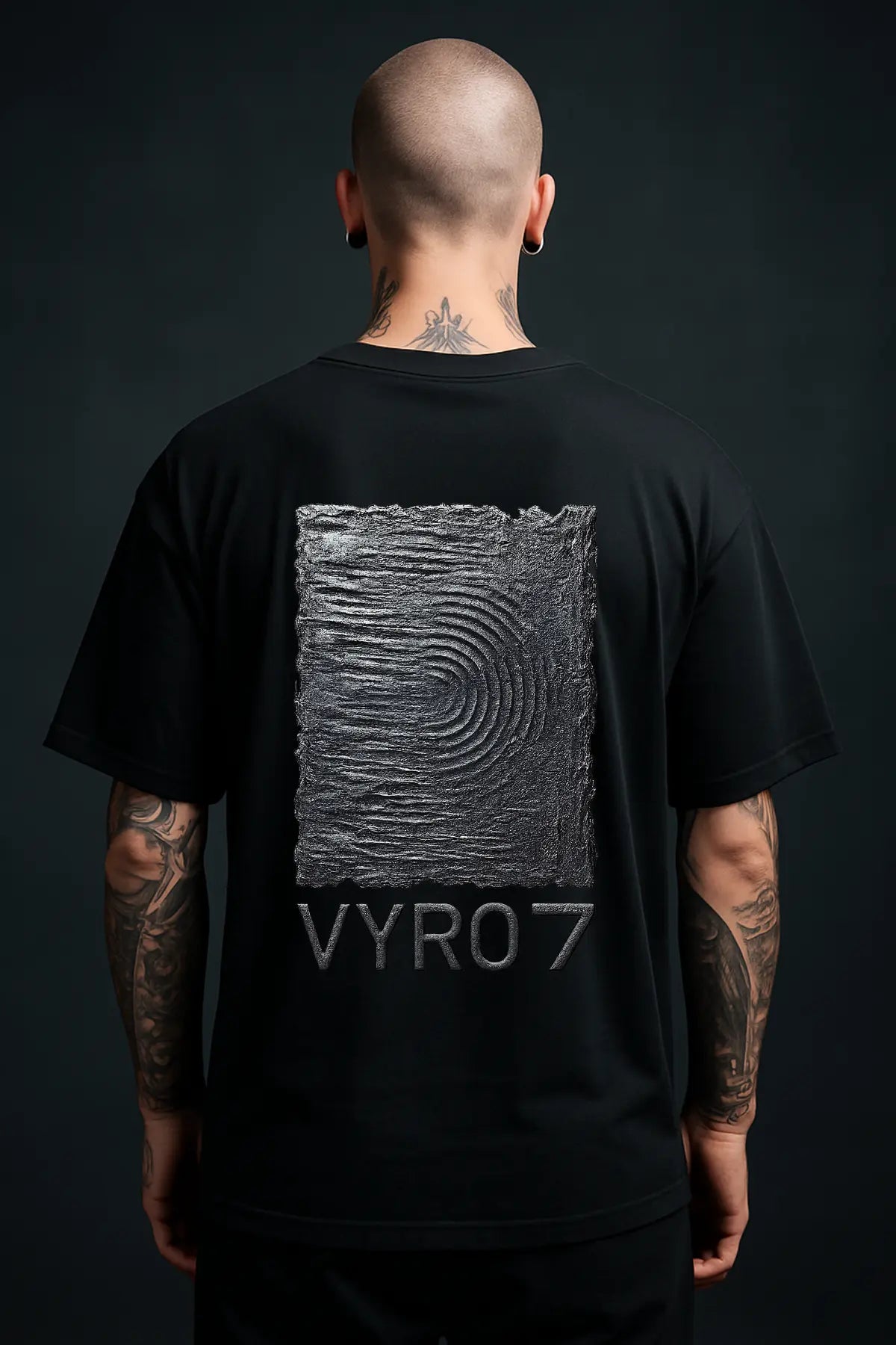 Metallische Textur Oversized Shirt