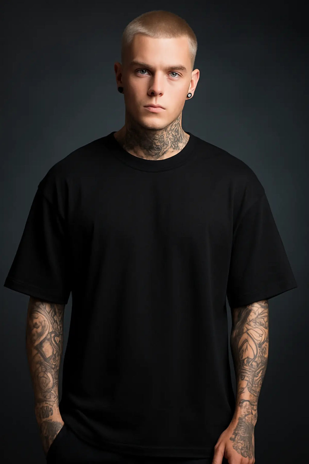 Metallische Textur Oversized Shirt