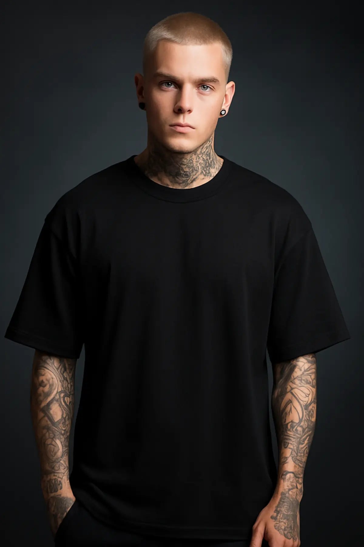 Metallische Textur Oversized Shirt