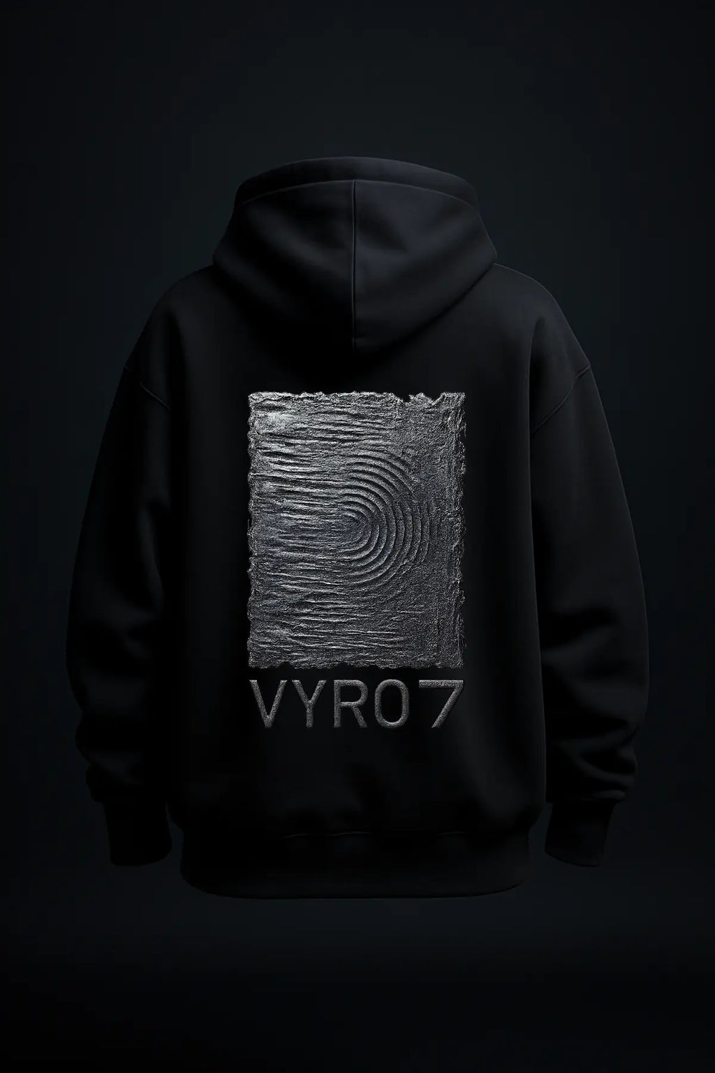 Metallische Textur Oversized Hoodie