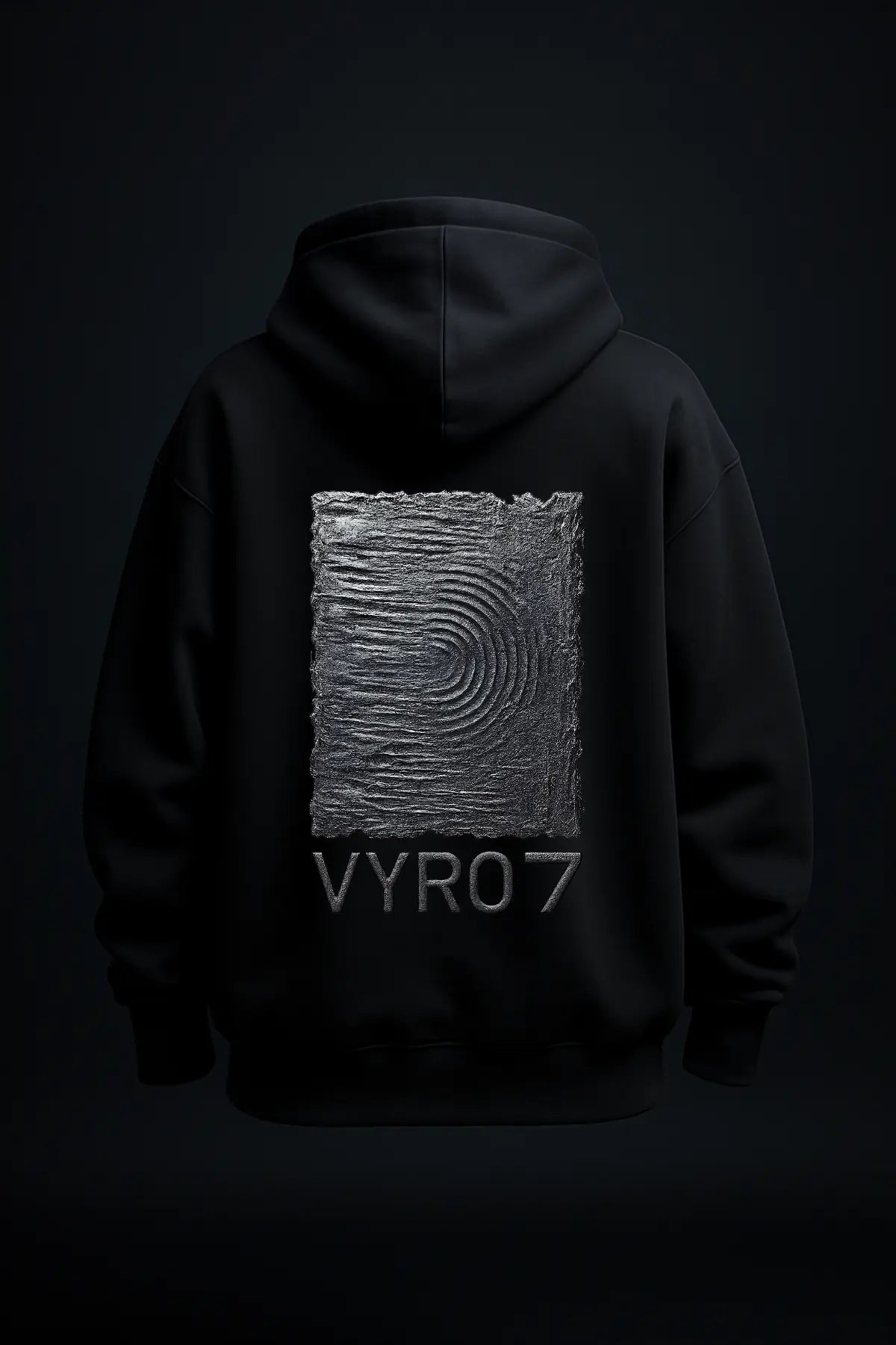 Metallische Textur Oversized Hoodie