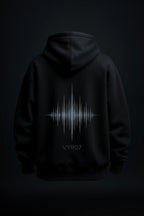 Metallische Klangwelle Oversized Hoodie