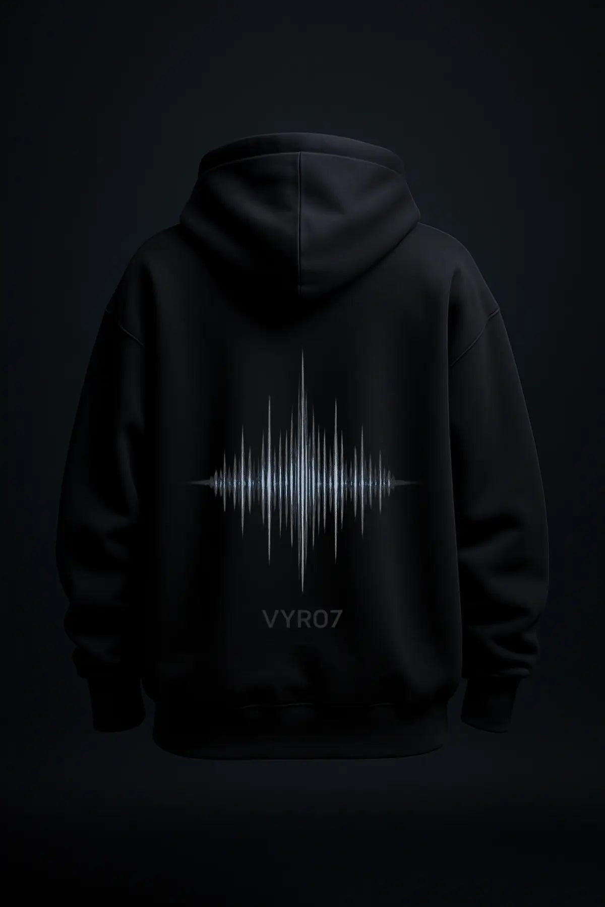 Metallische Klangwelle Oversized Hoodie