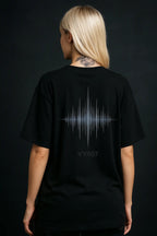 Metallische Klangwelle Oversized Shirt