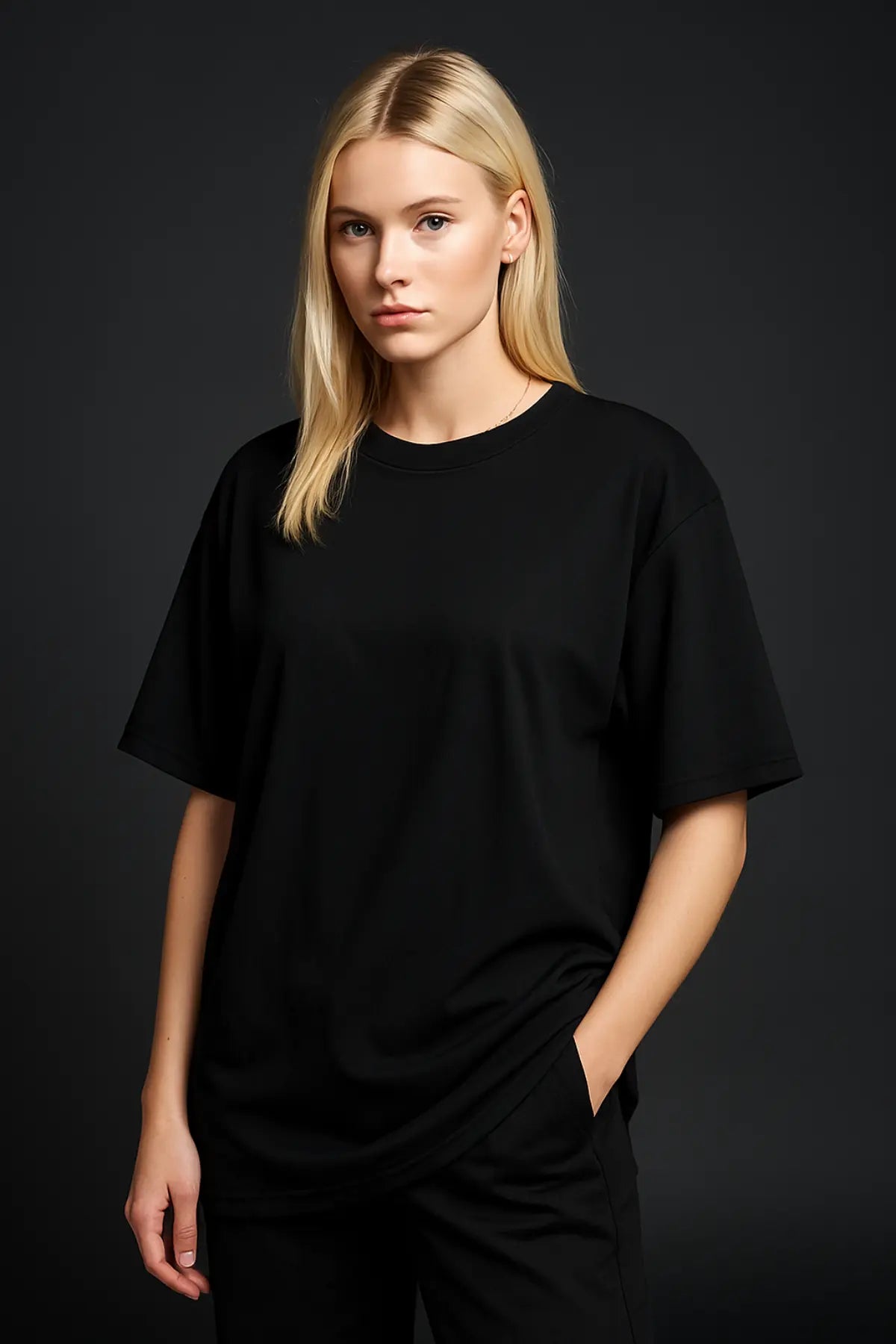 Metallische Klangwelle Oversized Shirt
