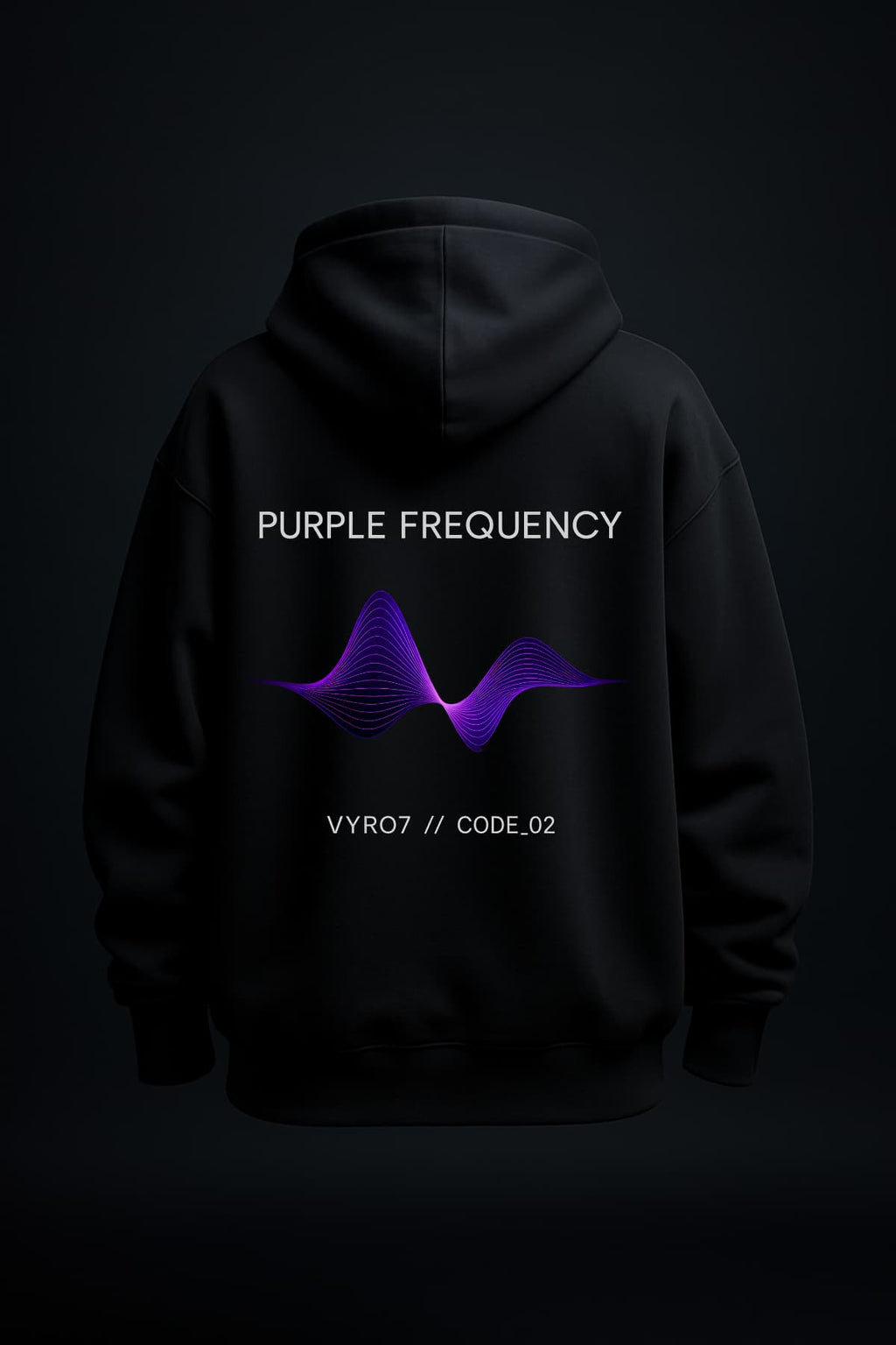 Purple Frequency Oversized Hoodie