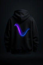 Leuchtende Wellen Oversized Hoodie