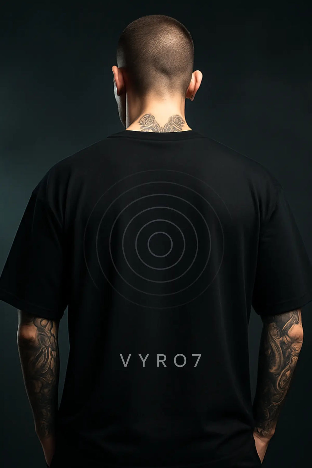 Glühende Kreise Oversized Shirt