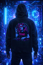 Techno Devil DJ Oversized Hoodie